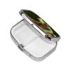 Red Eyes Tree Frogs Pill Box 2 Compartment Square Portable Pill Case for Pocket or Purse Pill Holder Weekly Pill Organizer Decorative Metal Medicine Vitamin Organizer Travel Gift view 3