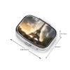 Eiffel Tower Pill Box 2 Compartment Square Portable Pill Case for Pocket or Purse Pill Holder Weekly Pill Organizer Decorative Metal Medicine Vitamin Organizer Travel Gift view 4