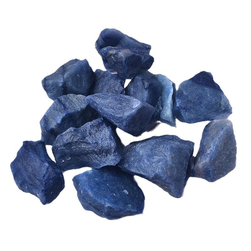 JBNCRYGD Lapis Lazuli Crystal Bulk, Raw Quartz Crystal Stones for Wicca, Reiki, and Energy Healing Crystals, Witchcraft Supplies, Rocks for Tumbling, Calcite Crystal,3~5cm,1000g