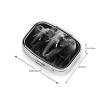 3D Gray Elephant Pill Box 2 Compartment Square Portable Pill Case for Pocket or Purse Pill Holder Weekly Pill Organizer Decorative Metal Medicine Vitamin Organizer Travel Gift view 4