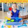 11 Pieces Sensory Bin Filler, Fine Motor Skills Handy Toys Set with 5 Scoops, Tweezers, Mini Silicone Tong, Scissors Clip, Dropper, Beach Shovels, Funnel, Sensory Bin Accessories Tools view 3