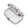 Feather Head Band Teepee Tent Pill Box 2 Compartment Square Portable Pill Case for Pocket or Purse Pill Holder Weekly Pill Organizer Decorative Metal Medicine Vitamin Organizer Travel Gift view 3