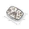 Feather Head Band Teepee Tent Pill Box 2 Compartment Square Portable Pill Case for Pocket or Purse Pill Holder Weekly Pill Organizer Decorative Metal Medicine Vitamin Organizer Travel Gift view 4