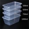 Compartment Transparent Plastic Snack Sauces Conta 20 Pcs Transparent Disposable Bento Boxes for Fruit, Vegetable and Salad, Ideal for Picnic, Party and Meal Prep(650ml) view 2