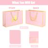 Dimetey 12.6Inch 13th Birthday Gift Bag with gift Card and Tissue Paper for Girl's 13th Birthday Supplies (Pink 13th) view 3