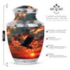 KARYLIZ Crow Urns for Human Ashes - Urns for Human Ashes Adult Female & Male - Raven at Sunset Mini Urns for Women & Men - Small Keepsake Urn for Human Ashes (Combo of 5, 10" & 3") view 2