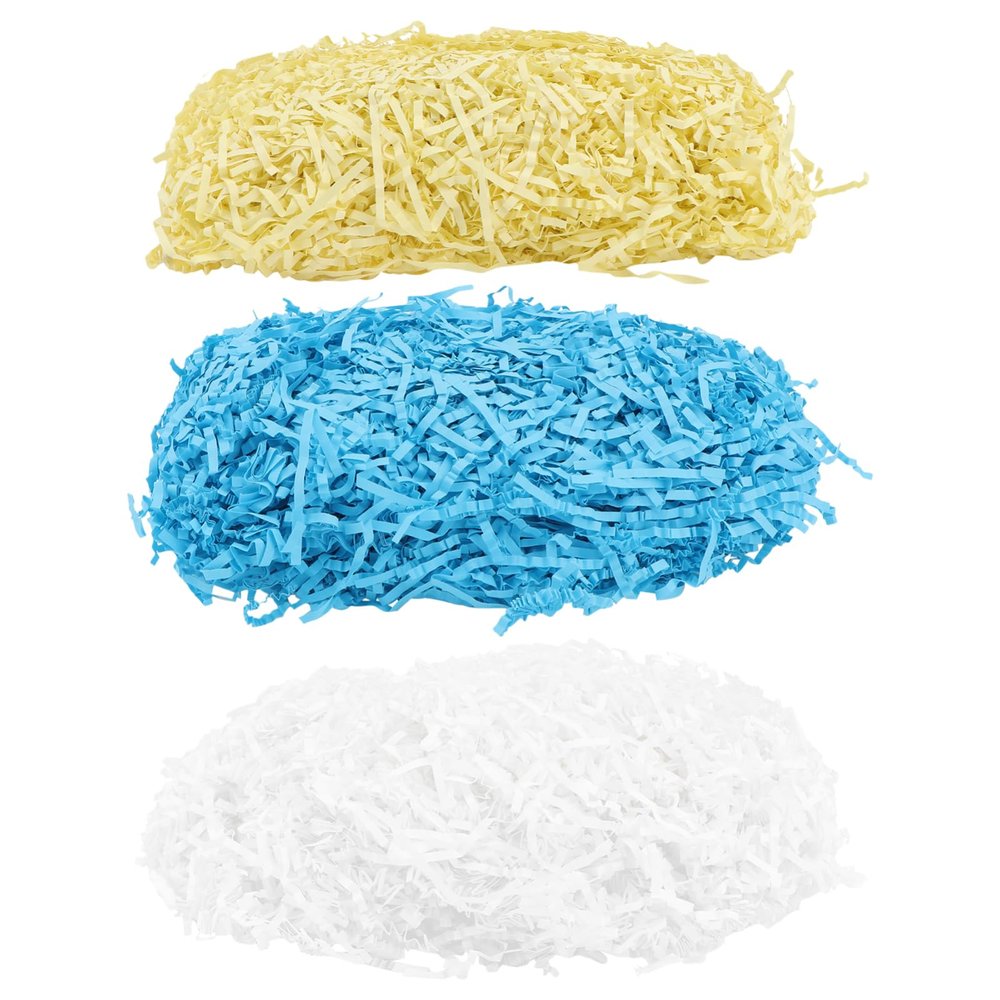 Angoily Crinkle Cut Paper Shred Filler for Boxes Decorative Wrapping and Craft Projects Light Lake