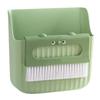 OUNONA 1set Mini Broom and Dustpan Cleaning Compact Dustpan Soft Brush for Keyboard Car Interior Pet Green view 1
