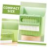 OUNONA 1set Mini Broom and Dustpan Cleaning Compact Dustpan Soft Brush for Keyboard Car Interior Pet Green view 3