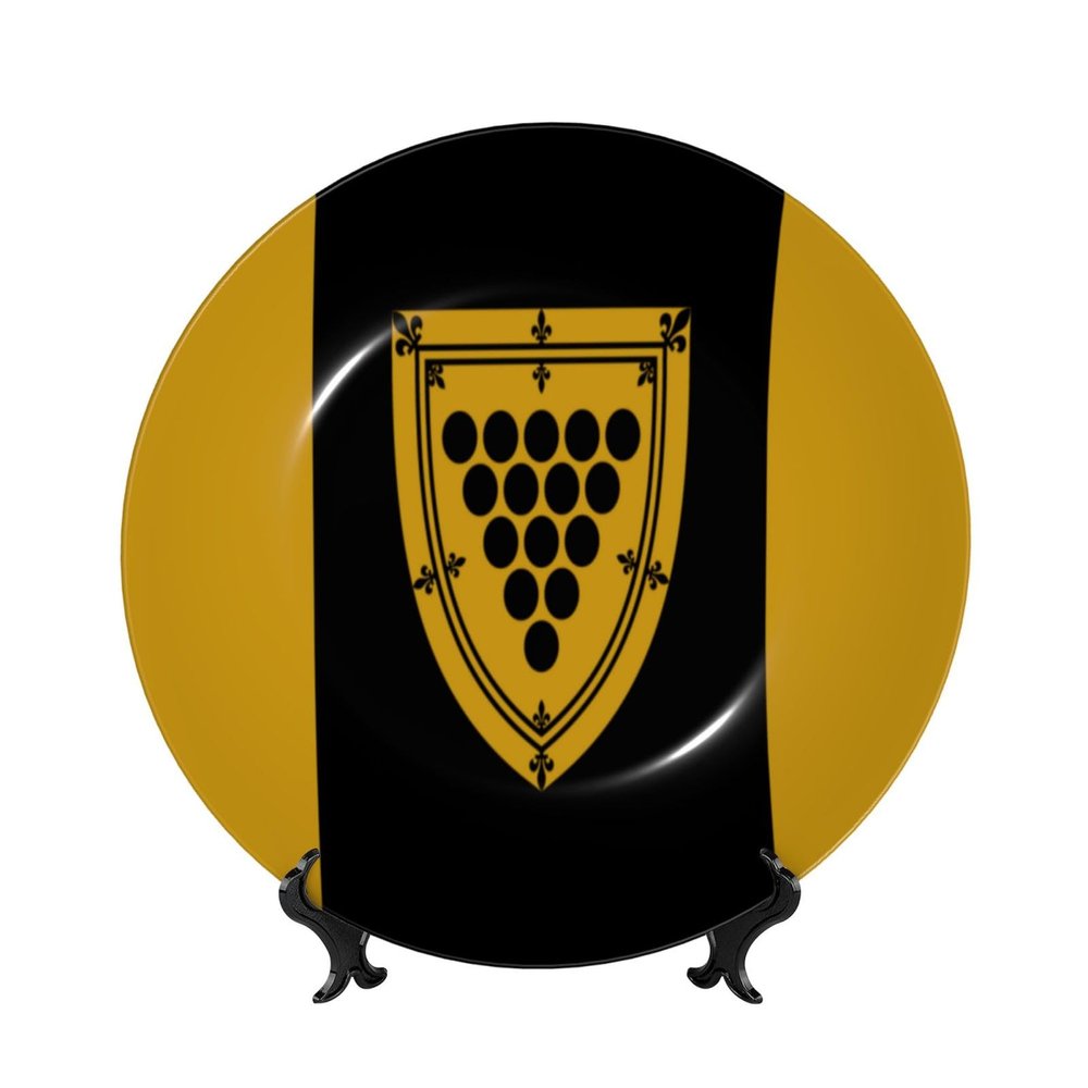 Cornwall County Flag Decorative Plates - Bone China Plates With Display Stand And Hook Up - Wall Hanging & Table Decoration