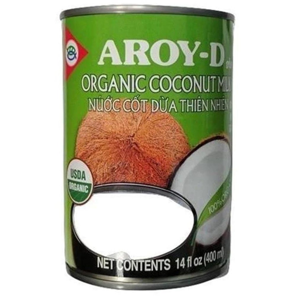 AROYD 100% Organic Coconut Milk 14oz 400ml USDA Organic (Pack 3)