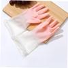 HEALLILY Rubber Dish Washing Gloves Utility Gloves Easy to Use Hand Protection for Laundry Kitchen Cleaning Random Color view 3