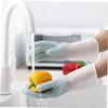 HEALLILY Rubber Dish Washing Gloves Utility Gloves Easy to Use Hand Protection for Laundry Kitchen Cleaning Random Color view 4