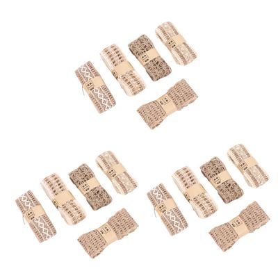 DOITOOL 15pcs Burlap Lace Ribbon Rolls Natural Jute Craft Strips for Projects Home Wedding Decoration Handmade Crafting Supplies Versatile Material Random Style