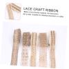 DOITOOL 15pcs Burlap Lace Ribbon Rolls Natural Jute Craft Strips for Projects Home Wedding Decoration Handmade Crafting Supplies Versatile Material Random Style view 4