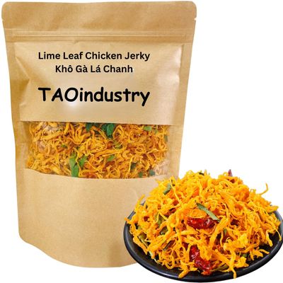 Chicken Jerky With Lemon Leaves, Original Flavor, 6oz Bag, Kh G L Chanh, Vietnamese