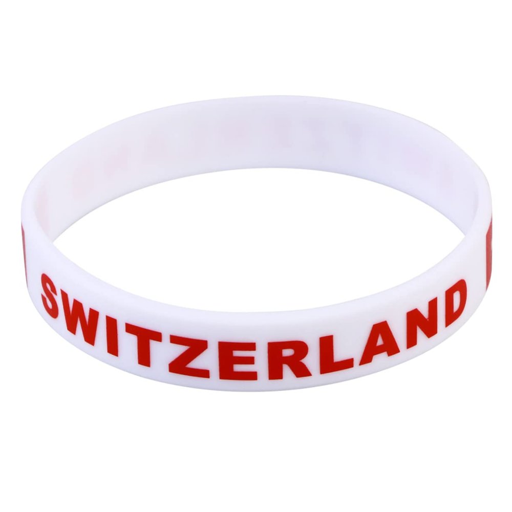 Abaodam 6Pcs Country Flag Silicone Wristband for Sports Events Comfortable and Durable Bracelets Cheer for Football Matches and