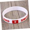 Abaodam 6Pcs Country Flag Silicone Wristband for Sports Events Comfortable and Durable Bracelets Cheer for Football Matches and view 3