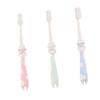 CALLARON 3pcs Cartoon Boy Girl's Toothbrush with Soft Bristles Wheat Straw Material Ergonomic Small for Boy Girl Nordic and Green Oral Care and Teeth Cleaning Training view 1