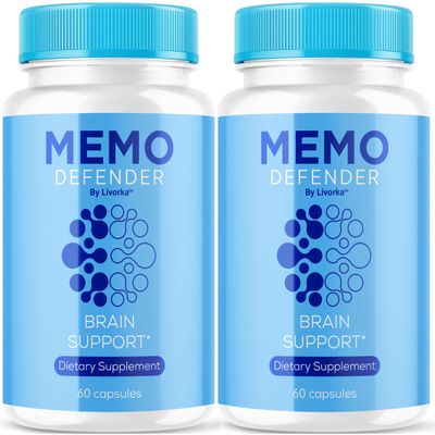(2 Pack) Memo Defender Capsules - Official Memo Defender Advanced Supplement Pills, All Natural Vitamins Premium Formula MemoDefender Wellness & Health Support, 120 Capsules for 2 Months