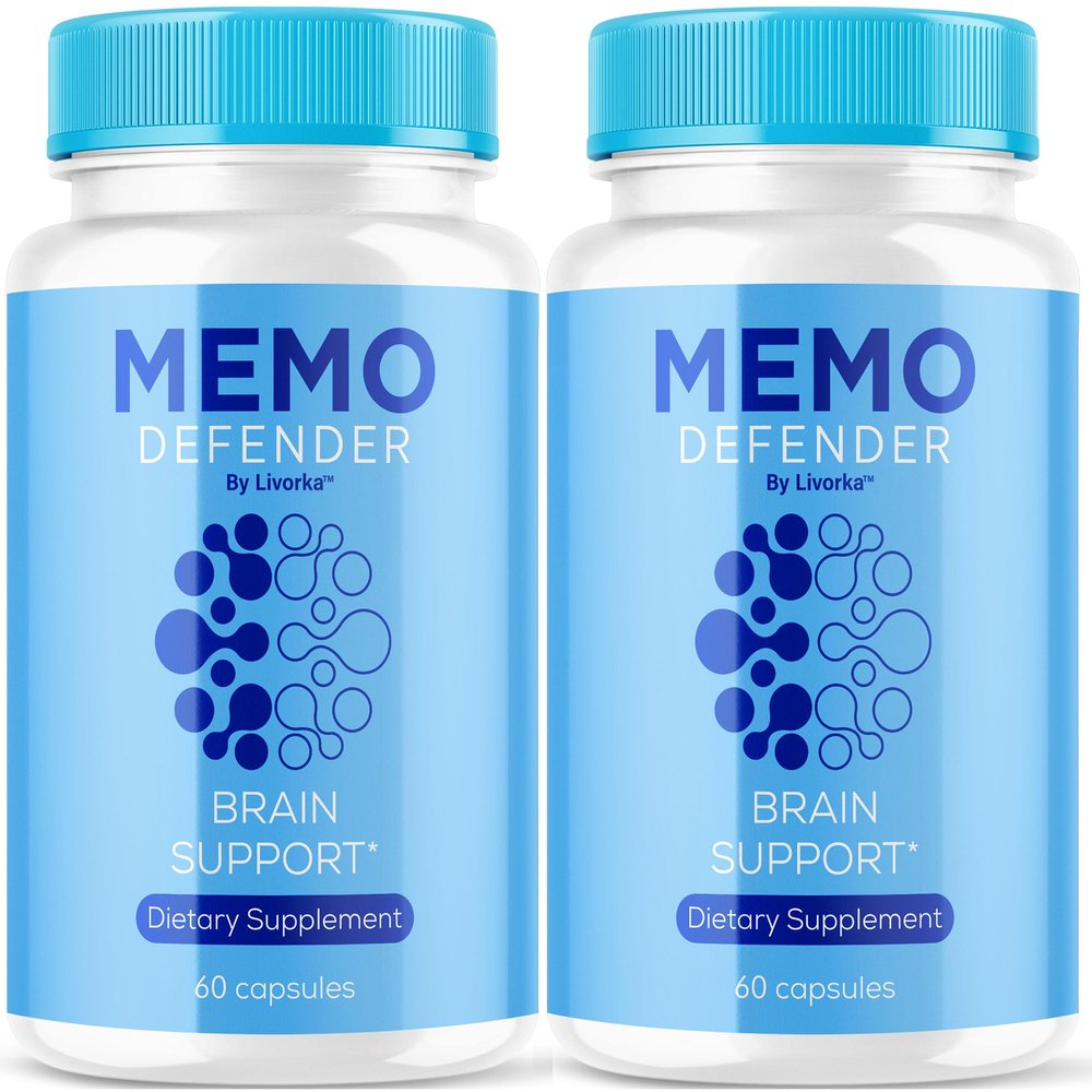 (2 Pack) Memo Defender Capsules - Official Memo Defender Advanced Supplement Pills, All Natural Vitamins Premium Formula MemoDefender Wellness & Health Support, 120 Capsules for 2 Months