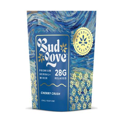 Bud Love Herbal Mixer Makes Bud Better! Cherry Crush 28g Double-Seal Pouch All Natural