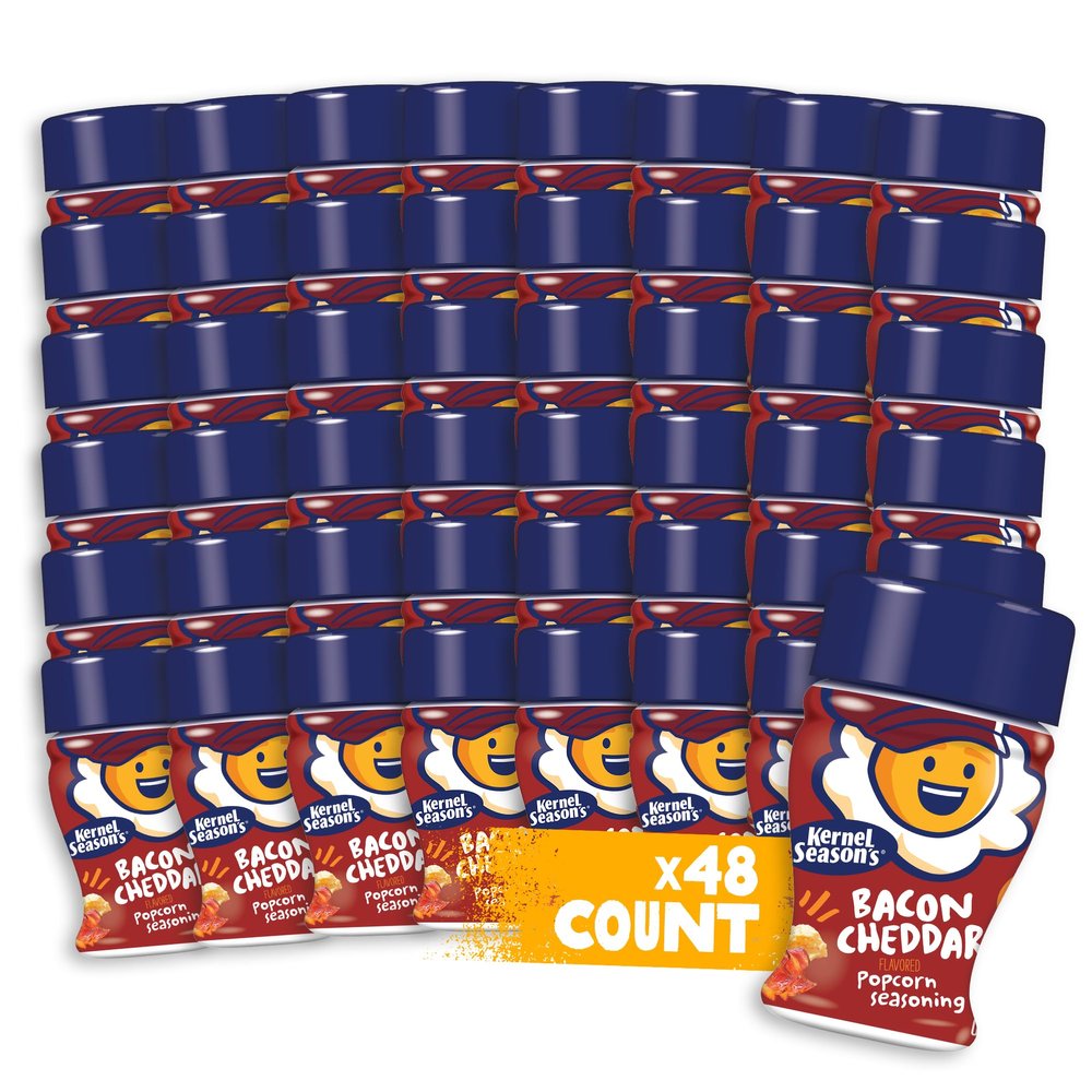 Kernel Season's Bacon Cheddar Flavored Popcorn Seasoning, 0.9 Ounce (Pack of 48)