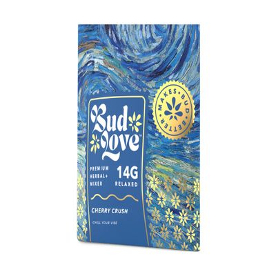 Bud Love Herbal Mixer Makes Bud Better! Cherry Crush 14g Double-Seal Pouch All Natural