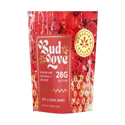 Bud Love Herbal Mixer Makes Bud Better! ICY J (Cool Mint) 28g Double-Seal Pouch All Natural