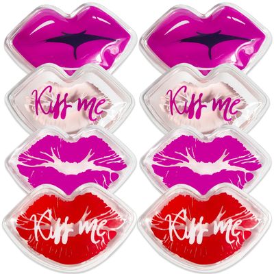 8 PCS-Lip Ice Pack, Lip Cooling Pack Lip Ice CompressReusable Lip Ice Pack for Cosmetic Treatment, Pain Relief