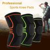 TEOYETTSF 1 Pair Knee Sleeve Support Protector Sport Kneepad Fitness Running Cycling Braces High Elastic Gym Knee Pad Warm(Black,L) view 2