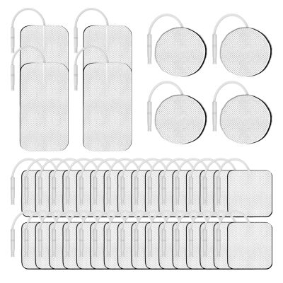 40PCS TENS Unit Replacement Pads, Electrode Pads with Self-Stick Performance and Non-Irritating, Compatible with TENS Use 2mm Pin Connector Such as AUVON TENS, TENS 7000, Etekcity, Nicwell Care Tens
