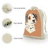 Cartoon Dog Avatar Drawstrings Bags Durable Portable Cotton Linen Cloth Pouch Reusable Small Storage Bags For Wrapping Gift Small Jewelry Stones Bracelet Headphones view 3