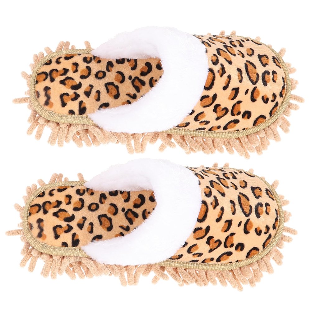 CALLARON Silent Walking Mop Slippers Fleece Dust Mop Shoes Comfortable Reusable Sweeping Shoes for Home