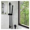 NLCKDSML Shower Bar Set with Sliding Bar Solid Brass Outlet Connector 2 Functions Hand Shower 1.5m Hose Adjustable ABS Holder Matt Black(Black Set) view 3