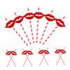 PartyKindom 50pcs Red Lip Straw Decorative Paper Straws for Party Wedding Cocktail view 1