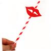 PartyKindom 50pcs Red Lip Straw Decorative Paper Straws for Party Wedding Cocktail view 3