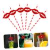 PartyKindom 50pcs Red Lip Straw Decorative Paper Straws for Party Wedding Cocktail view 4