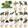 VARACL Dinosaur Cupcake Toppers Kit - 31PCS Realistic Dinosaur Birthday Decorations with Happy Birthday Banner, Dino Cake Topper Party Supplies for Kids Boys Girls Cake Decorations view 1