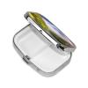 Mountain Valley with Rainbow Pill Box 2 Compartment Square Portable Pill Case for Pocket or Purse Pill Holder Weekly Pill Organizer Decorative Metal Medicine Vitamin Organizer Travel Gift view 3