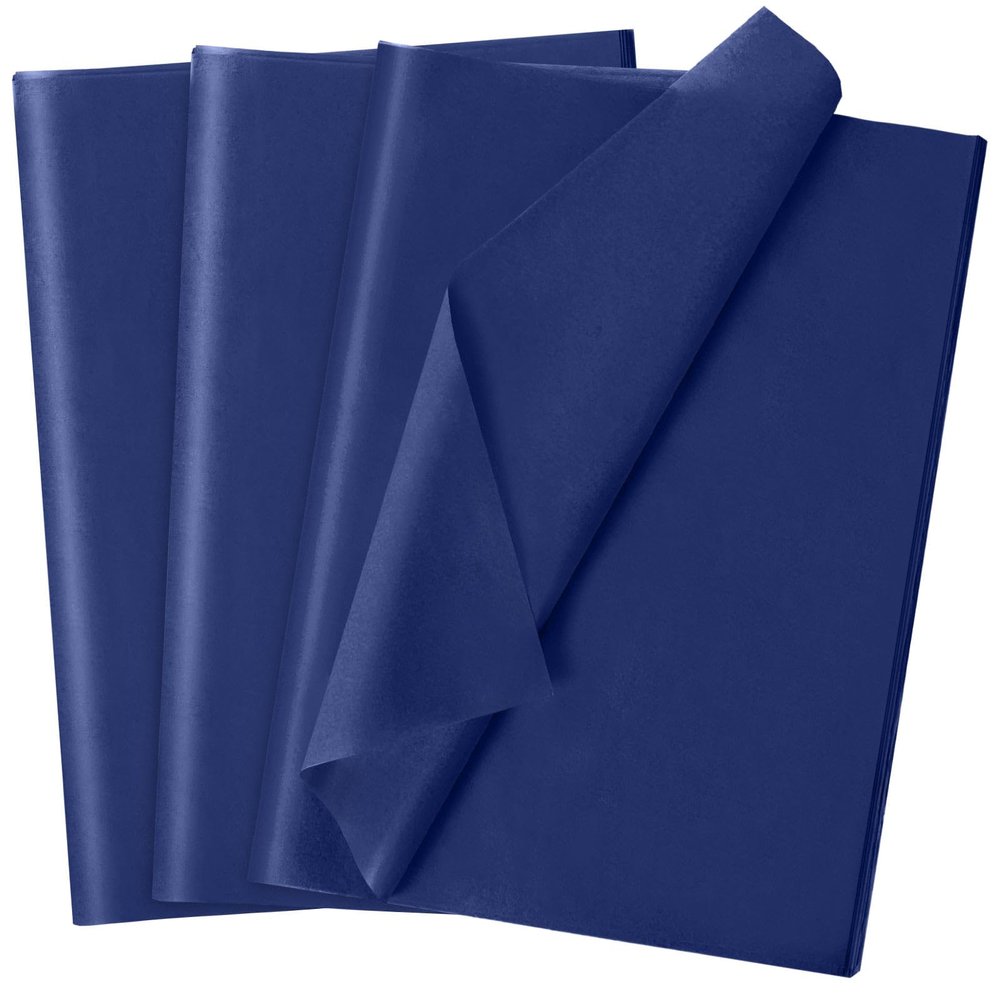120 Sheets 20"X14" Tissue Paper for Gift Bags Wrapping, Navy Blue Art Tissue Paper Bulk for Weddings Birthday Party Crafts Decoration