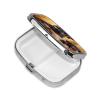 Little German Shepherd Dog Pill Box 2 Compartment Square Portable Pill Case for Pocket or Purse Pill Holder Weekly Pill Organizer Decorative Metal Medicine Vitamin Organizer Travel Gift view 3