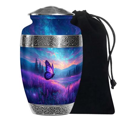 Butterfly Urns for Human Ashes Adult Female, Cremation Urn for Human Ashes Adult, Funeral Urn for Ash Male, Large Urns for Human Ash, (Size - 10inch)