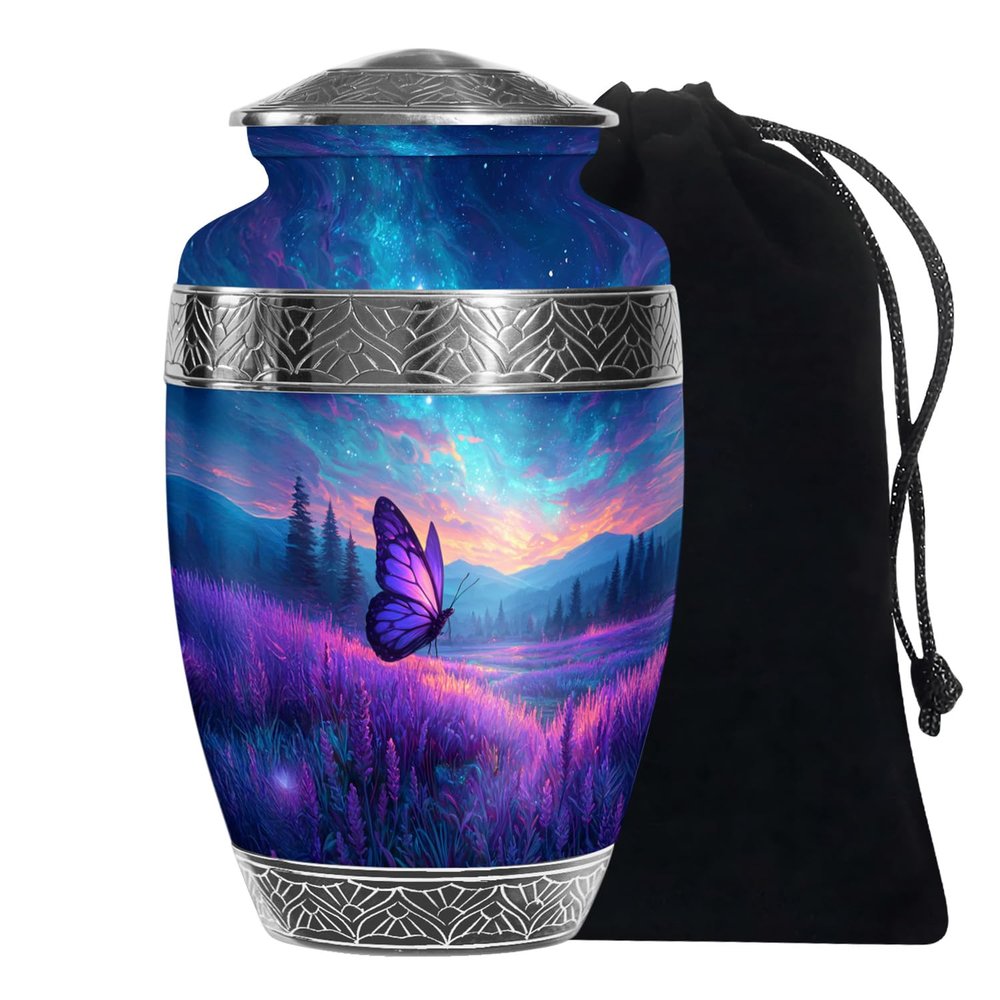 Butterfly Urns for Human Ashes Adult Female, Cremation Urn for Human Ashes Adult, Funeral Urn for Ash Male, Large Urns for Human Ash, (Size - 10inch)