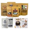 1000Pcs Custom Print Kraft Paper Bag with Window(Min Order 1000 Pcs),Reusable Small Stand Up Zipper Lock Pouch Bag for Small Business Packaging,Candy,Cookie,Snacks,Tea,Coffee(Exclude Shipping Fee
