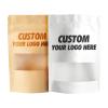 1000Pcs Custom Print Kraft Paper Bag with Window(Min Order 1000 Pcs),Reusable Small Stand Up Zipper Lock Pouch Bag for Small Business Packaging,Candy,Cookie,Snacks,Tea,Coffee(Exclude Shipping Fee view 2