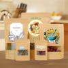 1000Pcs Custom Print Kraft Paper Bag with Window(Min Order 1000 Pcs),Reusable Small Stand Up Zipper Lock Pouch Bag for Small Business Packaging,Candy,Cookie,Snacks,Tea,Coffee(Exclude Shipping Fee view 4