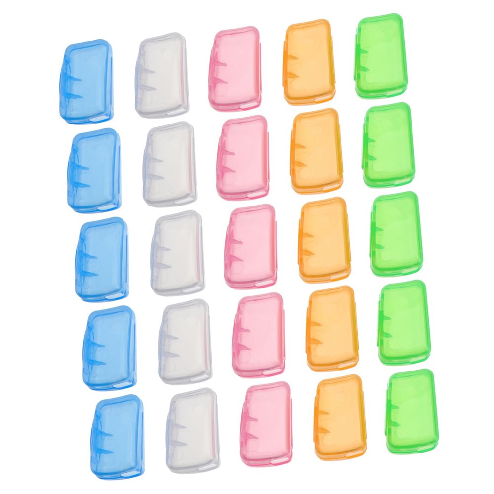 PartyKindom Portable Toothbrush Head Cover Plastic Travel Toothbrush Case for Home Travel Random