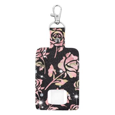 Yorontervo Holder Travel Case for Asthma Inhaler, PU Leather Travel Handy Mini Holster for Women and Girls, Inhaler Not Included, Rose Print