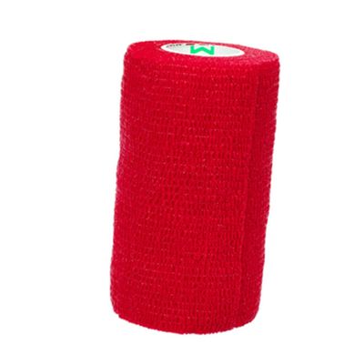 PartyKindom Athletic Self Adherent Tape 7.5x450cm Elastic Wrap Bandages Red Cotton Comfortable Easy to Use for Home